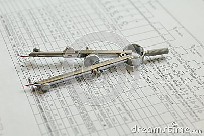 Compasses Stock Photo