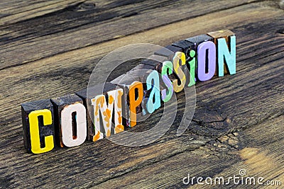 Compassion empathy listening tolerance patience understanding love help support Stock Photo