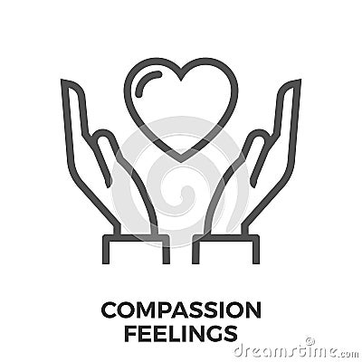 Compassion feelings icon Vector Illustration