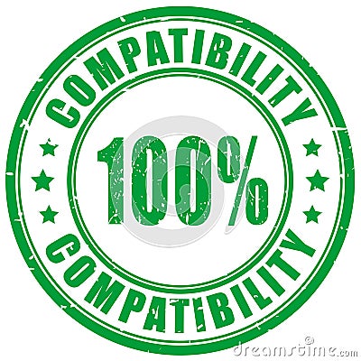 Compatibility guarantee vector stamp Vector Illustration