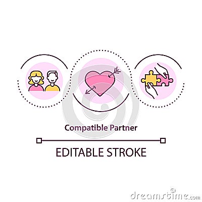 Compatible partner concept icon Vector Illustration