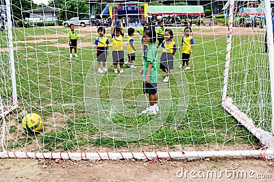 Compete kids soccer team Editorial Stock Photo