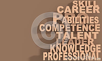 Competence theme words cloud. Concept of business Stock Photo