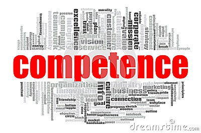 Competence word cloud Stock Photo