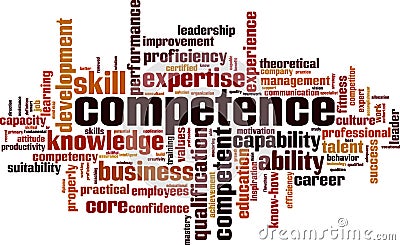 Competence word cloud Vector Illustration