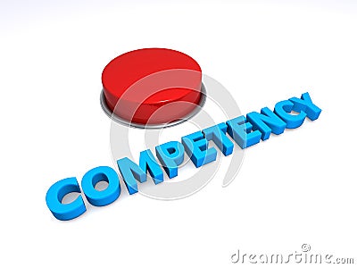 Competency button Stock Photo