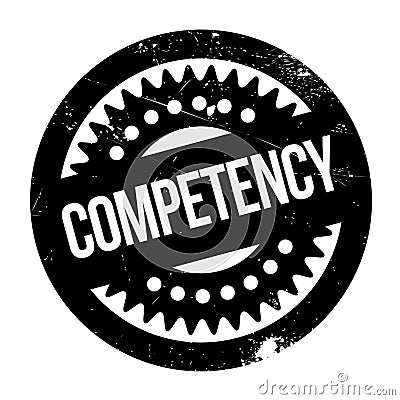 Competency rubber stamp Stock Photo