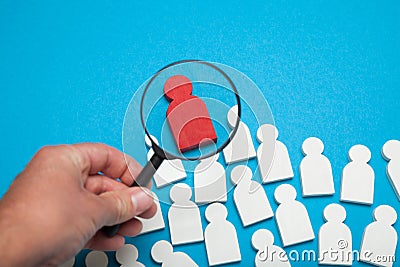 Competent match candidate, choose people. Best client and customer segment Stock Photo