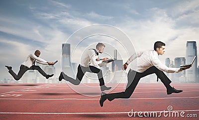 Competition in business Stock Photo