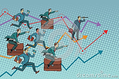 Competition in the business world Vector Illustration