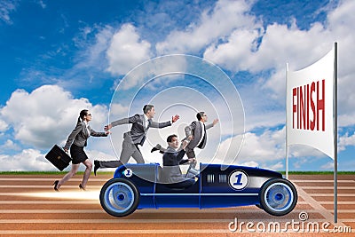 The competition concept with business people competing Stock Photo