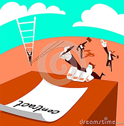 Competition for the contract Vector Illustration