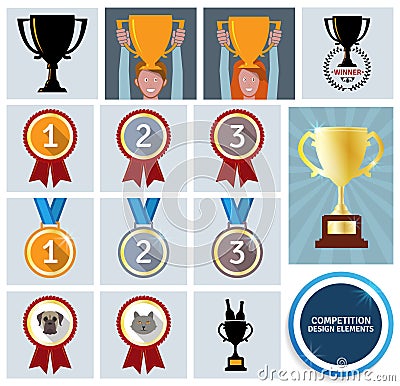 Competition design elements Vector Illustration