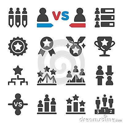 Competition icon set Vector Illustration