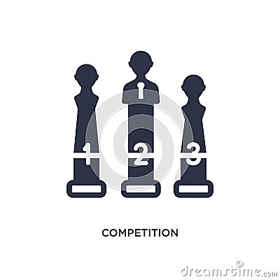 competition icon on white background. Simple element illustration from productivity concept Vector Illustration