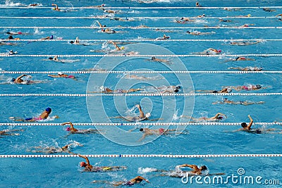 Competition swimming pool Stock Photo