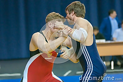 Competitions in Greco-Roman wrestling in Orenburg, Russia Editorial Stock Photo