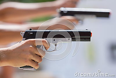 Competitions in shooting Stock Photo