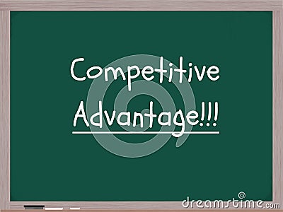 Competitive Advantage Chalkboard Stock Photo