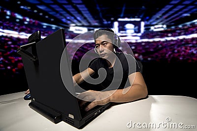 ESports Professional Competitive Gamer Stock Photo