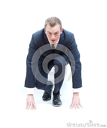 Competitive business man Stock Photo