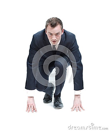 Competitive business man Stock Photo