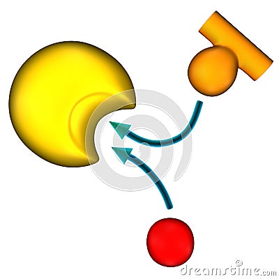 Competitive inhibition Stock Photo