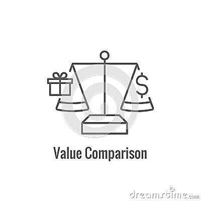 Competitive Pricing Icon Showing an aspect of Pricing, Growth, Profitability, and Worth Vector Illustration