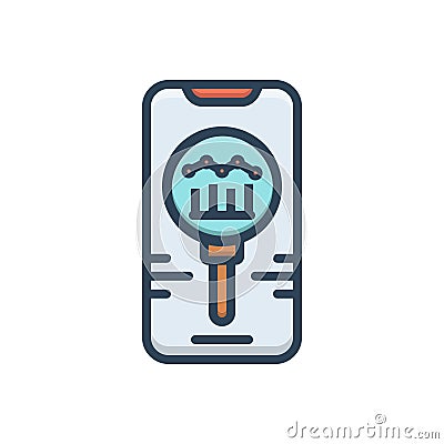 Color illustration icon for Competitor Analysis, contestant and opponent Cartoon Illustration