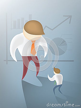 Competitor disadvantage Vector Illustration