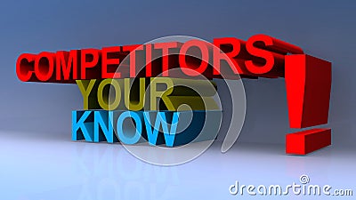 Competitors your know on blue Stock Photo