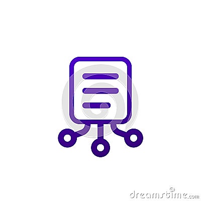 compiling data icon, vector pictogram Vector Illustration