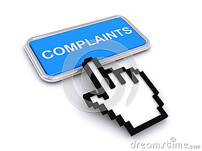 Complaints button Stock Photo