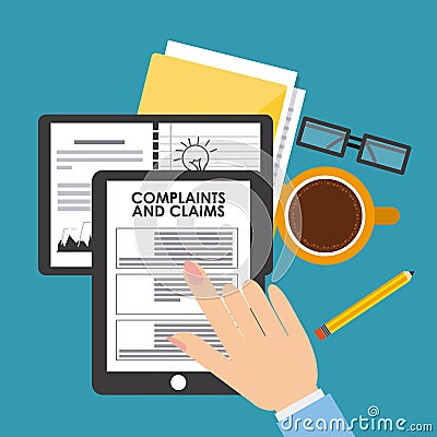 Complaints and claims Vector Illustration