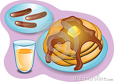 Complete breakfast Vector Illustration