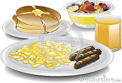 Complete Breakfast Vector Illustration