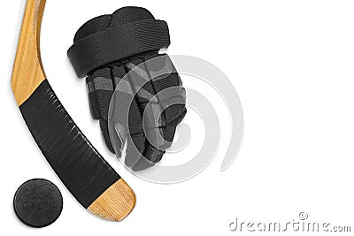 Complete hockey accessories Stock Photo