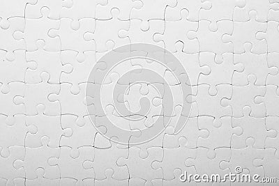 Complete jigsaw puzzle, closeup Stock Photo