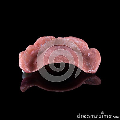 Complete maxillary denture â€“ Wax-Up and Gingival Contouring Stock Photo