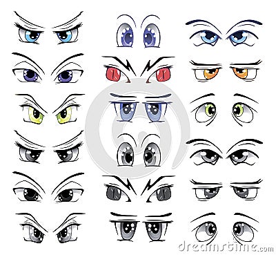 The Complete Set Of The Drawn Eyes Stock Vector - Image: 52687738