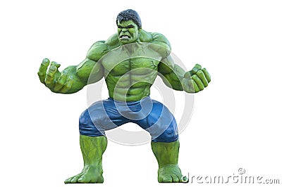 Complete statue of hulk superhero in disney paris Editorial Stock Photo