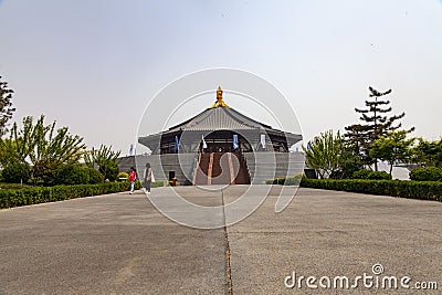 A complete view of the Ming temple ruins in the capital of the zhou dynasty in luoyang, China Editorial Stock Photo