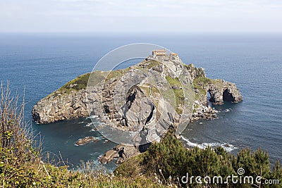 Complete view of San Juan de Gaztelugatxe Stock Photo