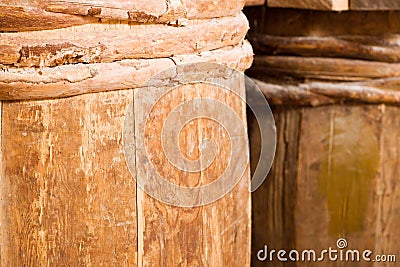 Completely wooden barrels Stock Photo