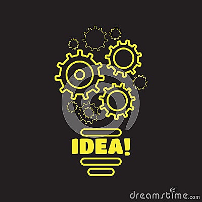 Completing Idea . Business idea illustration . Idea Cartoon Illustration