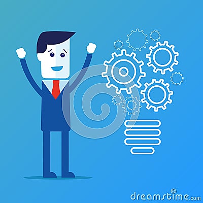 Completing Idea. Business illustration Cartoon Illustration