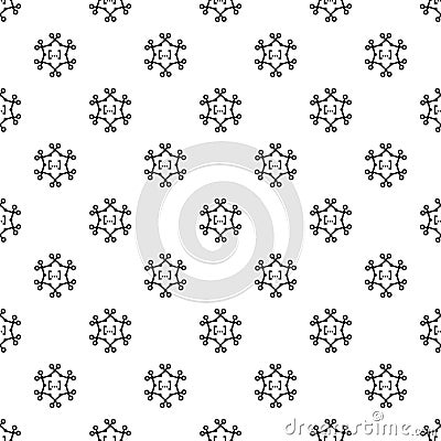 Complex chemical formula pattern seamless Vector Illustration