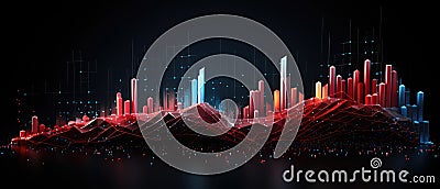 Complex data simplified into visual elements, for clear and effective graphic representation, Ai Generated Stock Photo