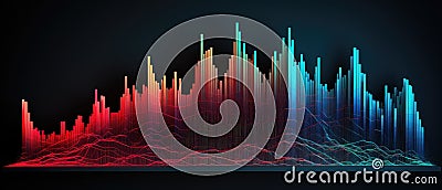 Complex data simplified into visual elements, for clear and effective graphic representation, Ai Generated Stock Photo