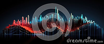 Complex data simplified into visual elements, for clear and effective graphic representation, Ai Generated Stock Photo